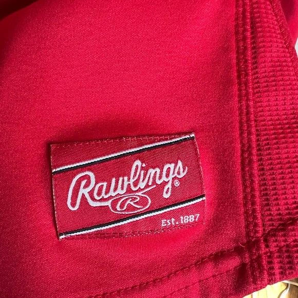 Rawlings LRC Red Athletic Long Sleeve Performance Shirt Size Medium - Picture 5 of 7